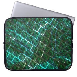 "gerahmte graue Augen", Kratzer und blaues Gras Laptopschutzhülle