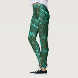 "gerahmte graue Augen", Kratzer und blaues Gras Leggings