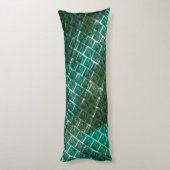 "gerahmte graue Augen", Kratzer und blaues Gras Seitenschläferkissen (Rückseite (Vertikal))