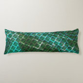 "gerahmte graue Augen", Kratzer und blaues Gras Seitenschläferkissen (Vorderseite)