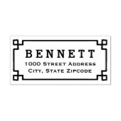 Gerahmte griechische Rücksendeadresse Permastempel (Design)