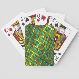 "gerahmte gröne Augen", Kratzer und goldenes Gitte Spielkarten