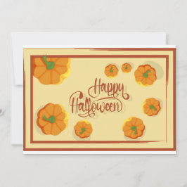 Gerahmte Grußkarte Happy Halloween Typografie Dankeskarte