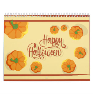 Gerahmte Grußkarte Happy Halloween Typografie Kalender