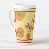 Gerahmte Grußkarte Happy Halloween Typografie Milchtasse (Linke Ecke)