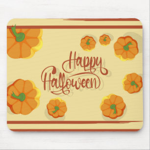 Gerahmte Grußkarte Happy Halloween Typografie Mousepad