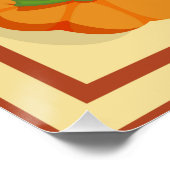 Gerahmte Grußkarte Happy Halloween Typografie Poster (Ecke)