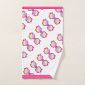 GERAHMTE HERZEN BADHANDTUCH SET (Handtuch)