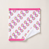 GERAHMTE HERZEN BADHANDTUCH SET (Waschlappen)