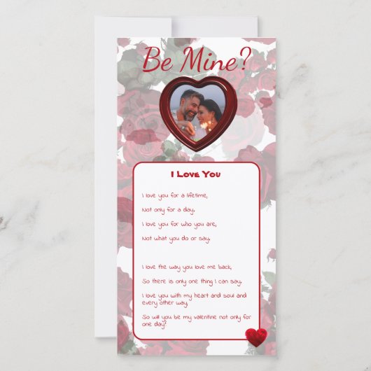 Gerahmte Herzkarte (Rückseite)