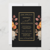 Gerahmte Hochzeit im Rost & Bloom Herbst Einladung (Vorderseite)