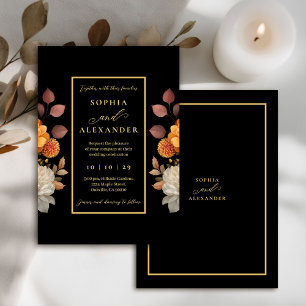 Gerahmte Hochzeit im Rost & Bloom Herbst Einladung