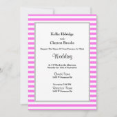 Gerahmte Hochzeit zwischen Rosa und Weiß Einladung (Vorderseite)