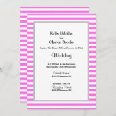 Gerahmte Hochzeit zwischen Rosa und Weiß Einladung (Vorne/Hinten)