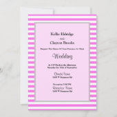 Gerahmte Hochzeit zwischen Rosa und Weiß Einladung (Vorderseite)