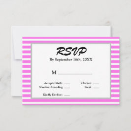 Gerahmte Hochzeit zwischen Rosa und Weiß RSVP Karte