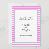 Gerahmte Hochzeit zwischen Rosa und Weiß Save The Date (Vorderseite)