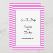 Gerahmte Hochzeit zwischen Rosa und Weiß Save The Date (Vorne/Hinten)
