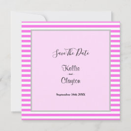 Gerahmte Hochzeit zwischen Rosa und Weiß Save The Date