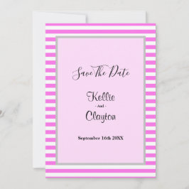 Gerahmte Hochzeit zwischen Rosa und Weiß Save The Date