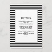 Gerahmte Hochzeitsdetails in Schwarz/Weiß Begleitkarte (Vorderseite)