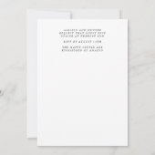 Gerahmte Hochzeitseinladung (Rückseite)