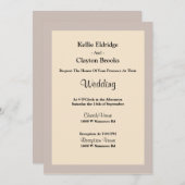 Gerahmte Hochzeitseinladung Champagner Einladung (Vorne/Hinten)