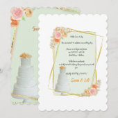 gerahmte Hochzeitseinladung Einladung (Vorne/Hinten)