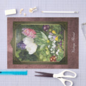 Gerahmte holländische Frühlingsblumen Botanisch au Seidenpapier (Handwerk)