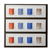 Gerahmte Kaffeebecher Fliese (Vorderseite)