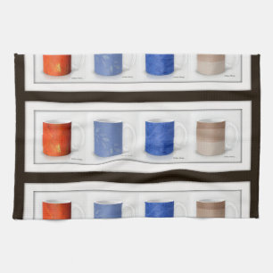 Gerahmte Kaffeebecher Geschirrtuch