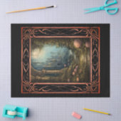 Gerahmte Landschaftliche gotische Florals Dekoupag Seidenpapier (Basteln)