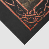 Gerahmte Landschaftliche gotische Florals Dekoupag Seidenpapier (Detail)