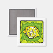 Gerahmte Lemonen Magnet (Vorderseite/Rückseite)