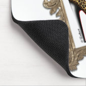 Gerahmte Leopard-Stilett-Pumpe Mousepad (Ecke)