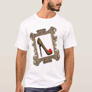 Gerahmte Leopard-Stilett-Pumpe T-Shirt