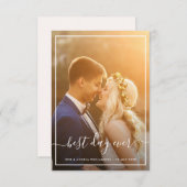 gerahmte Liebe Hochzeit Foto Dankeschön Karte (Vorne/Hinten)