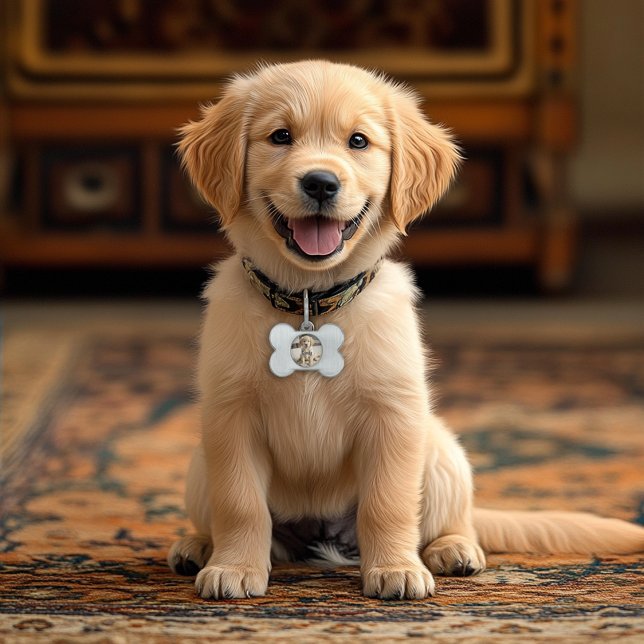 Gerahmte Markierung für die Dose Tiermarke (Dog Bone ID Tag)