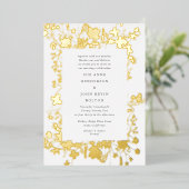 Gerahmte Menge getrocknete Wildblume Pampas REAL G Folieneinladung (Stehend vorne)