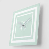 Gerahmte Monogramm Quadratische Wanduhr (Winkel)