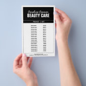 gerahmte Preisliste für Minimalistische Schwarz-We Flyer (Handgriff)