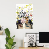 Gerahmte Printwerbung Poster (Heimbüro)