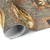 Gerahmte Renaissance Kunst, Dichtung und Musik Geschenkpapier (Rolleneckpunkt)