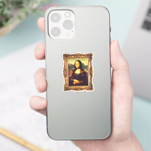 Gerahmte Renaissance Kunst: Mona Lisa by Da Vinci Aufkleber