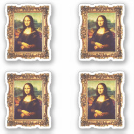 Gerahmte Renaissance Kunst: Mona Lisa by Da Vinci Aufkleber