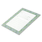 Gerahmte Rezept-Seite für Grüne Kräuter-Blätter Bi Notizblock (angewinkelt)