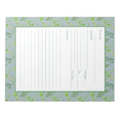 Gerahmte Rezept-Seite für Grüne Kräuter-Blätter Bi Notizblock (Vorderseite)