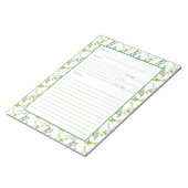 Gerahmte Rezept-Seite für Grüne Kräuter-Blätter Bi Notizblock (angewinkelt)