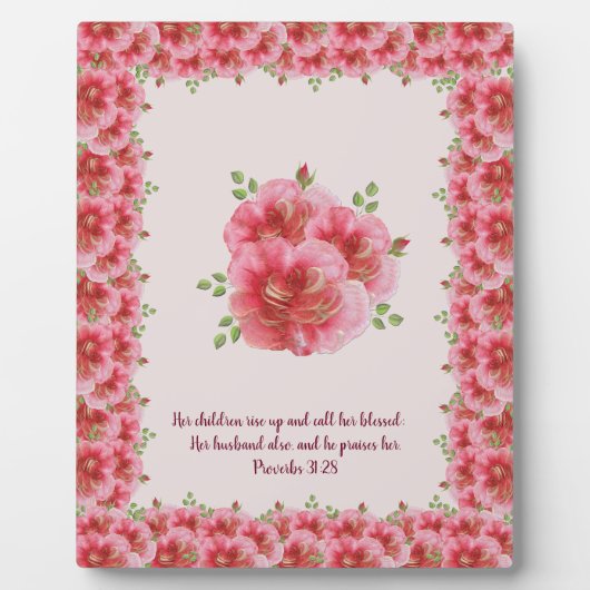 Gerahmte Rose 8 x 10 Fotoplatte (Vorderseite)