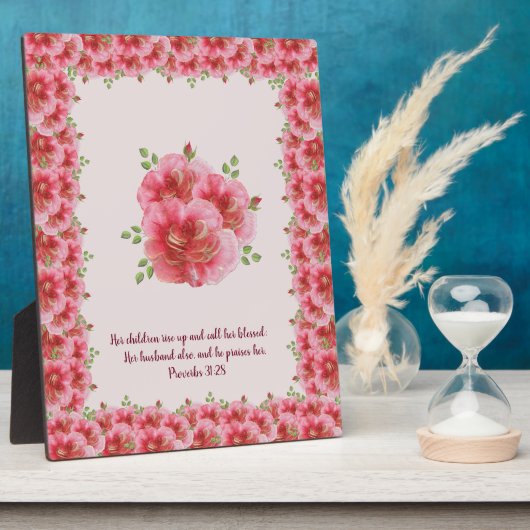 Gerahmte Rose 8 x 10 Fotoplatte (Seite)